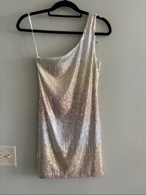 As U Wish Ivory Sequin Party dress M